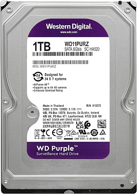 Жесткий диск WD Purple WD11PURZ, 1Тб, HDD, SATA III, 3.5" купить по выгодным ценам в г. Тюмень