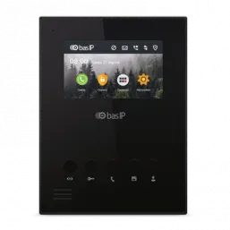 AU-04LA BLACK BAS-IP Видеодомофон индивидуальный. Дисплей: 4” TFT