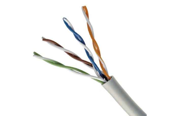 Кабель UTP  4PR  24AWG  4х2х0,5 CAT5e  305м Cu Indoor LSLTx нг(А), белый Skynet Standart