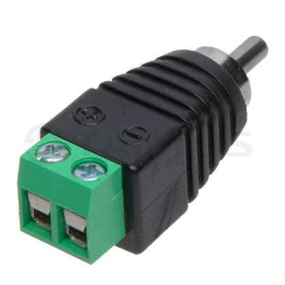 РАЗЪЕМ TS RCA штекер с клеммной колодкой, под винт