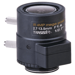 TRASSIR TR-L4M2.7D2.7-13.5IR с ИК-коррекцией, АРД Вариофокальный 4 Мп объектив