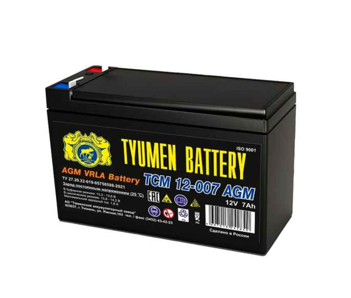 Аккумулятор ТСМ-12007 AMG Tyumen Battery