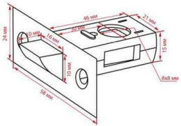 TS-DL Ответная часть для электромеханических защелок.