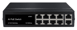TS-S1210 Промышленный коммутатор 8x100Мбит/с PoE портов + 2x100Мбит/с порта Uplink