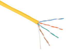 Кабель NIKOLAN U/UTP 2 пары, 24AWG, внутренний, LSZH нг(А)-HFLTx, оранжевый, 305м