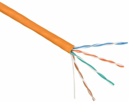 Кабель UTP 4PR 24AWG 4х2х0,51 CAT5e 305м Cu Indoor LSZH нг(А), оранжевый TaigaKabel