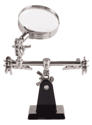 Держатель «Третья рука» REXANT, 2 зажима, чугун, лупа (3х) 60 мм 12-0251