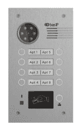 BAS-IP BA- 08MD SILVER- Вызывная панель на 8 абонентов