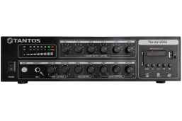 TSo-AA120MZ Компактный трансляционный микшер-усилитель 120 Вт, 6 зон, 100В, USB, SD карта, FM-тюнер,