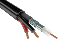 КВК-П-2х0,5 Э Коаксиальный кабель КВК 2 жилы питания 0,5 мм экранированный (200м) УралКаб