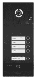 BAS-IP BI-04FBI BLACK - Вызывная панель на 4 абонента