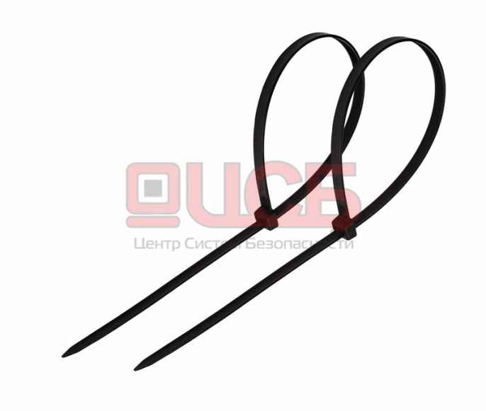 Нейлоновая кабельная стяжка REXANT 300x4,8мм, черная 100 шт