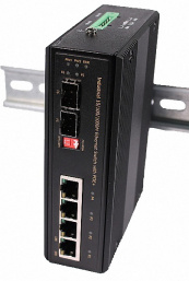 SW-60802/IC Промышленный PoE коммутатор Fast Ethernet на 10 портов. Порты: 8 PoE