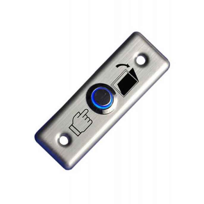 TDE-02 Light, Кнопка запроса на выход прямоугольная, металлическая с подсветкой.