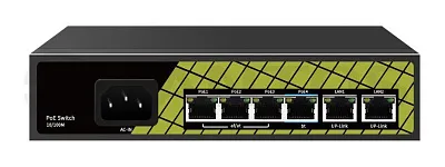 TSn-4FP6F2 коммутатор 4x100Мбит/с PoE порта + 2x100Мбит/с порта Uplink